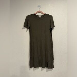 BP - Ribbed Mini Dress - Olive Green - Size M